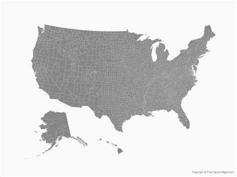 United States County Map - Printable Map