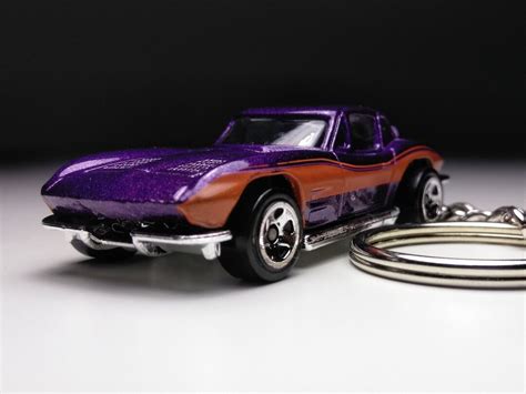 Corvette Stingray Split Window Hot Wheels Keychain Etsy