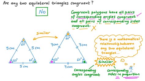 Question Video Determining If Any Two Equilateral Triangles Are