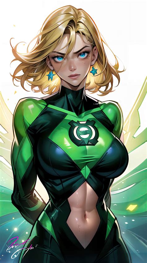 Anime Girl Female Green Lantern By Jadegretzai On Deviantart