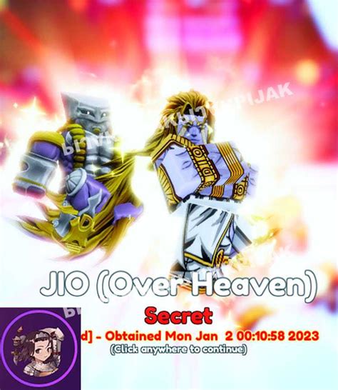 DIO JIO Over Heaven The World Over Heaven Anime Adventures AA