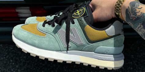 An In-Hand Look At The Stone Island x New Balance 574 Legacy Pack ...