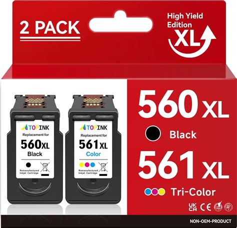 ATOPINK 560 561 XL Ink Cartridges PG 560XL CL 561XL Remanufactured