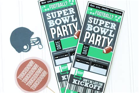 Super Bowl Party Pack, Instant Download, Party Banner, Football Bingo ...