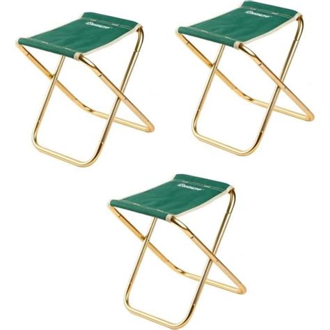 3 Pièces Tabourets De Camping Chaises Pliantes Extérieures Tabouret De Camping Repose Pieds