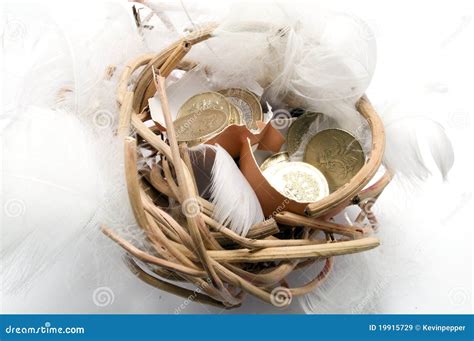 money nest egg stock image image  brown currency