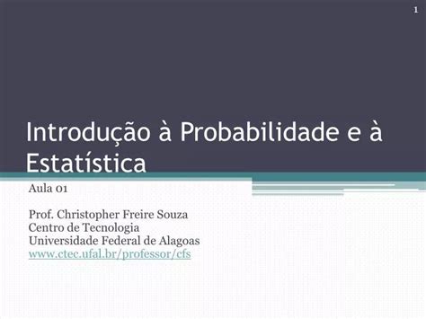 PPT Introdução à Probabilidade e à Estatística PowerPoint