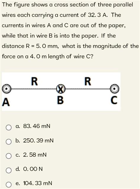 Solved The Figure Shows A Cross Section Of Three Parallel Wires Each