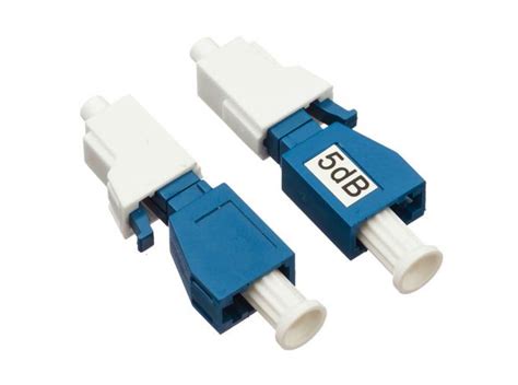 Male To Female Lc Attenuator Fixed 5dB Blue LC UPC Single Mode