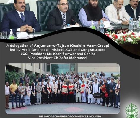 A Delegation Of Anjuman E Tajran Visited Lcci President Kashif Anwar