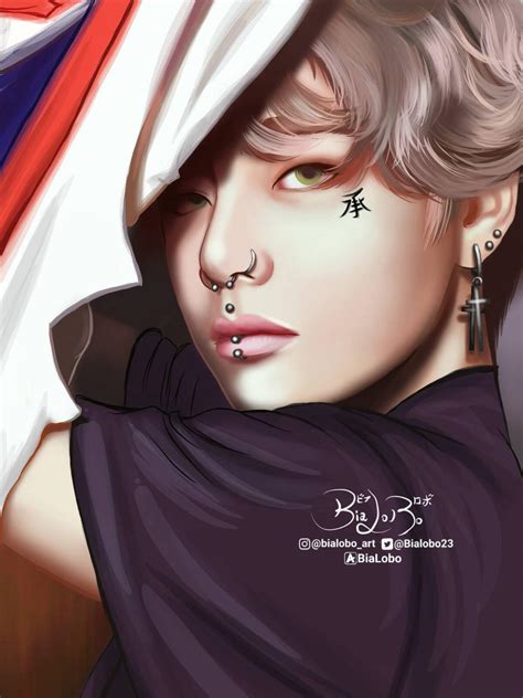 Taehyung Tattoo Bts Fanart Bybialobo By Bialobo On Deviantart