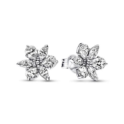 Pandora Timeless Funkelnde Herbarium Cluster Ohrringe 925 Silber