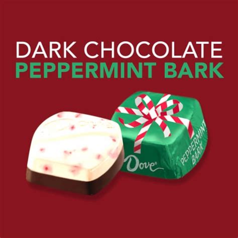 Dove Promises Holiday Individually Wrapped Dark Chocolate Peppermint Bark Christmas Candy ...