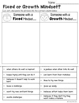 Growth Mindset (+ES) (GS) - Worksheets Library