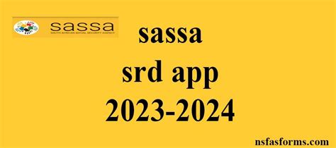 Sassa Srd App 2023 2024