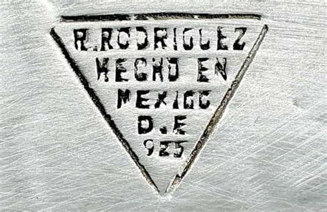 Mexico Silver Hallmarks And Mexican Makers Trade Marks R S