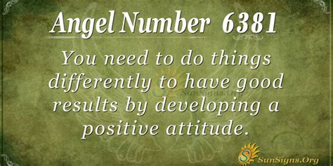 Angel Number 6381 Meaning Being Optimistic SunSigns Org