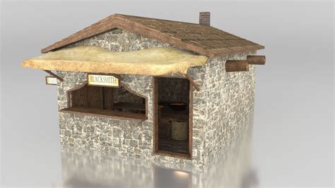 3D model Medieval Blacksmith Shop VR / AR / low-poly | CGTrader