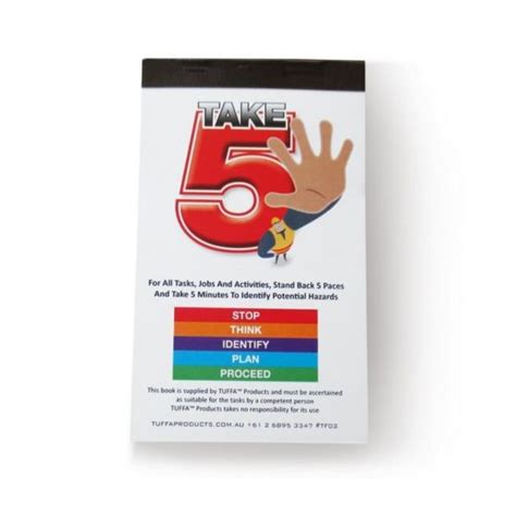 Take 5 Safety Book 130x80mm