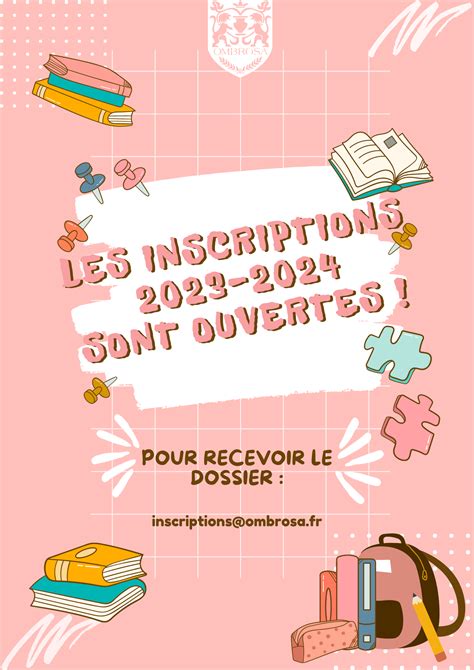 Les Inscriptions Sont Ouvertes Ombrosa