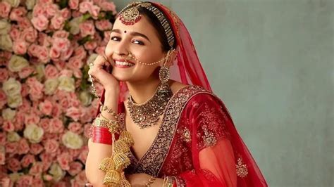 Alia Bhatt In Red Embroidered Lehenga Turns Into A Traditional Bride We Love Her Royal Look