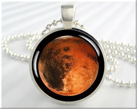 Mars Jewelry Charm Planet Necklace Martian Space Charm T Etsy France