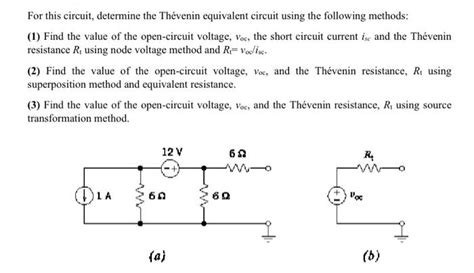 Solved For this circuit determine the Thévenin equivalent Chegg