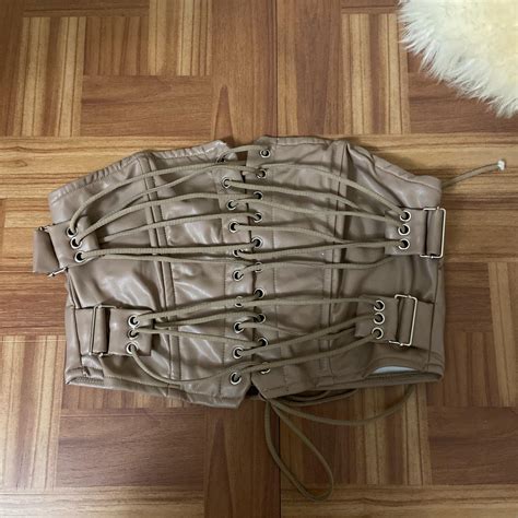 Beige Nude Corset Top Brand New And Only Worn Depop