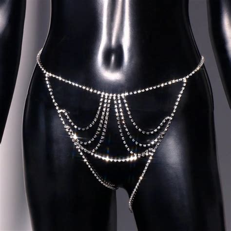 Brave Light Sexy Geometric Underwear Thong Panties Chain Bikini