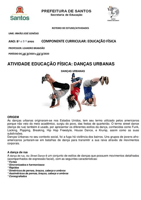 Educacao Fisica 1 Ao 5 Ano PDF Danças