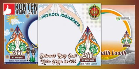 10 Twibbon Hut Yogyakarta 2022 Ke 266 Tahun Gratis