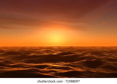 Red Ocean Sunset Stock Illustration 71988097 | Shutterstock