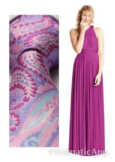 Orchid Bridesmaid Convertible Wrap Dresses And Groomsmen Paisley Tie