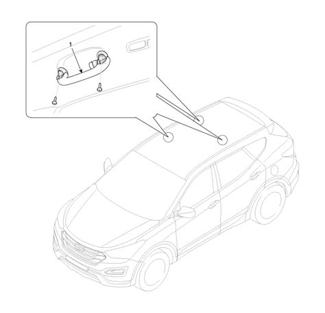 Hyundai Santa Fe DM Assist Handle Components And Components