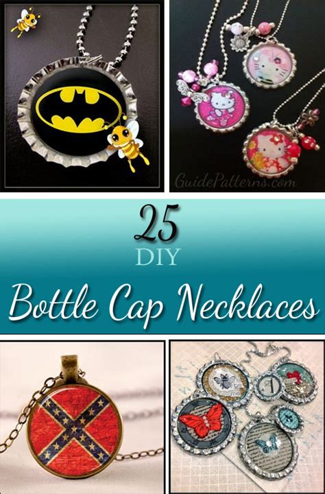 How To Make Bottle Cap Necklaces 25 DIYs Guide Patterns