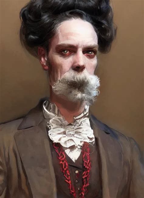 Close Up Concept Art Of A Nice Victorian Character By Stable