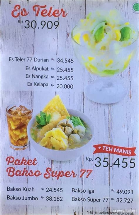 Selalu Diperbarui Menu Es Teler 77 Senen