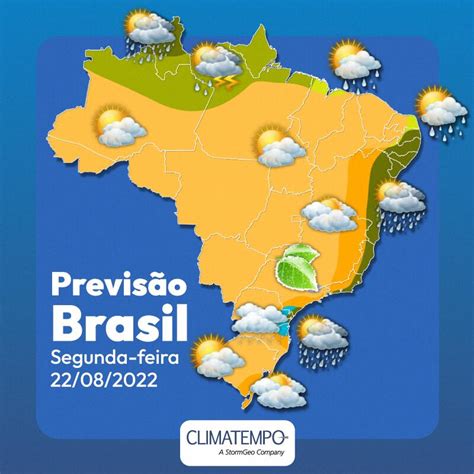 Semana começa bastante umidade na costa leste do Brasil Climatempo