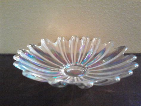 Vintage Iridescent Clear Carnival Glass 11 1 2 By DecadesDownHome