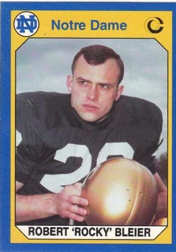 Rocky Bleier 1990 Card Notre Dame Fighting Irish Steelers Football Nr Mt Ebay