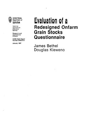 Fillable Online Nass Usda Evaluation Of A National Agricultural