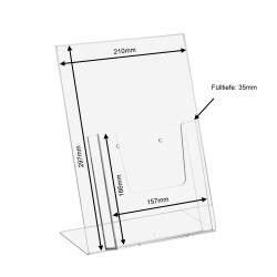 L Ständer A4 mit Prospektbox A5 acrylhaus