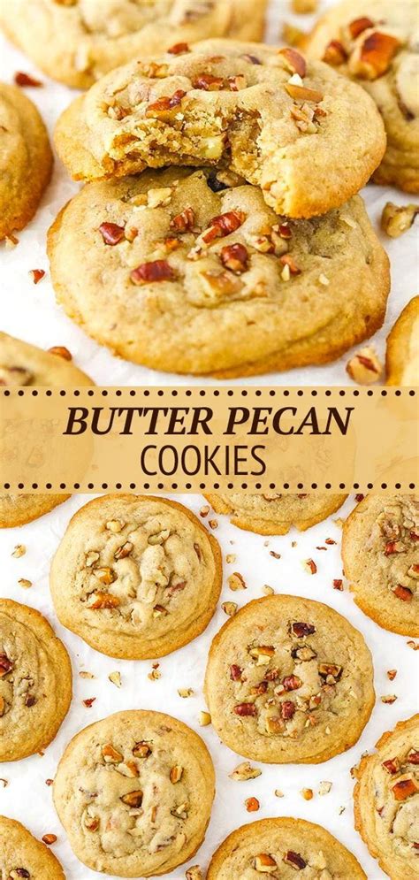 These Delicious Butter Pecan Cookies Are Soft Chewy And So Buttery Recipe Pecan Cookies