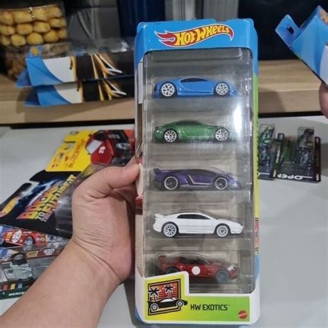 Jual Hot Wheels Gift Pack GP HW Exotics Bugatti Aston Lamborghini Jaguar Lotus Shopee Indonesia