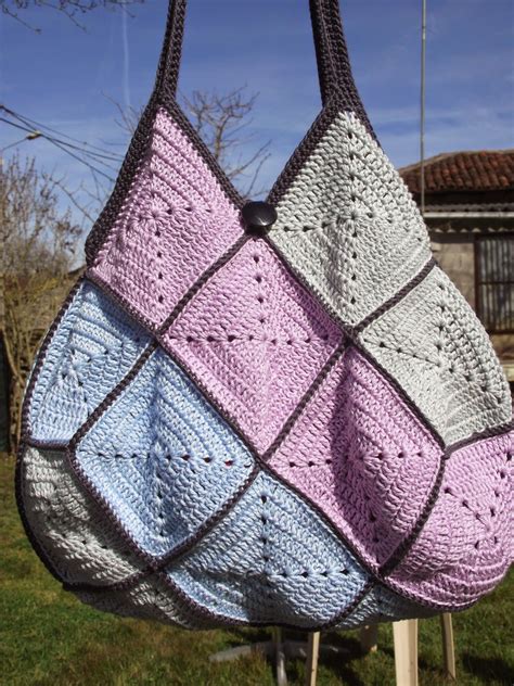 Crochet et tricot facile avec explications Sac crochet 22 carrés