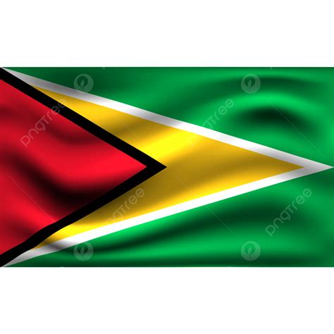 Guyana Flag PNG Image, Guyana Flag Realistic Waving Illustration Png ...