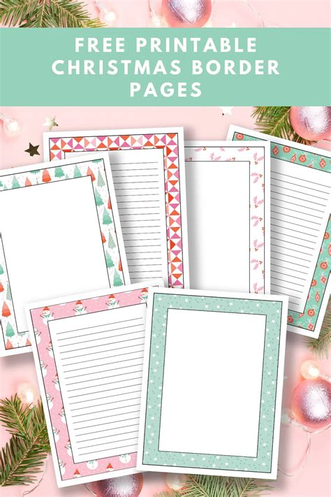 Border Free Printable Christmas Stationery | Gerald Printable