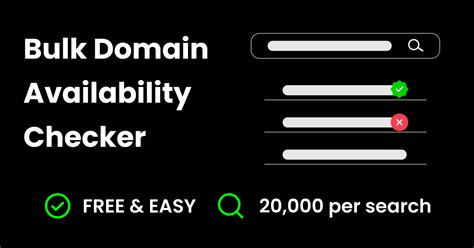 Bulk Domain Availability Checker Free Check 20 000 Domains