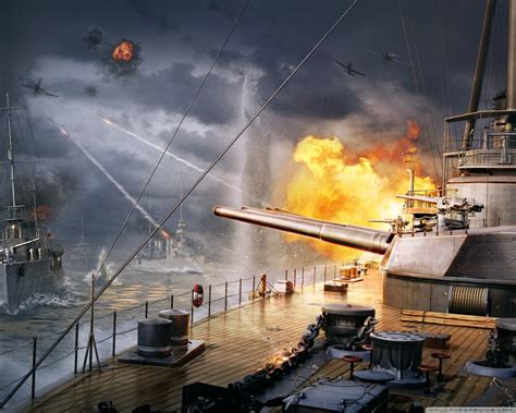 World Of Warships Battleships Ultra Hd Wallpaper For K Uhd Tv