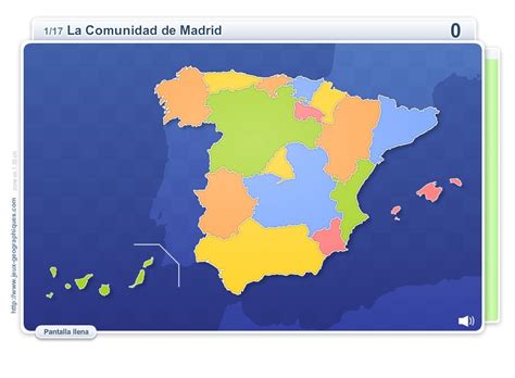 Mapa De España Comunidades Autonomas Interactivo - Mapa Fisico